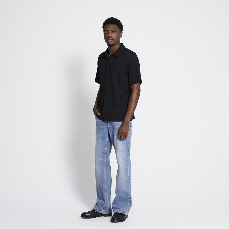 Short sleeve shirt "Steven Structure" Black